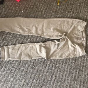 High rise khaki jeggings